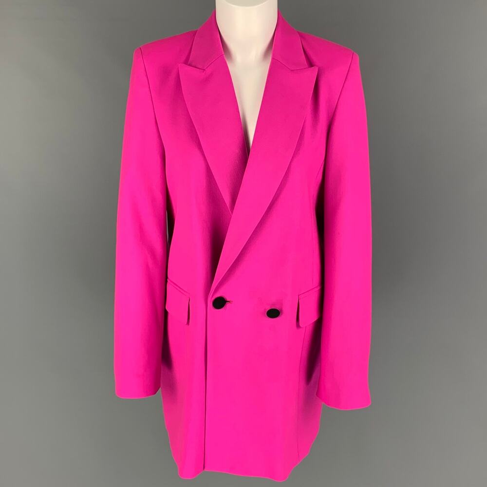 MARCELL VON BERLIN Size 8 Pink Wool Jacket Blazer